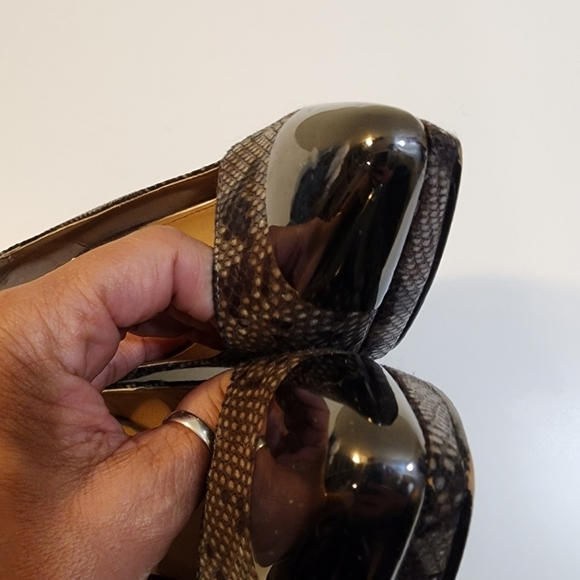 Steve Madden Snakeskin pointed toe high heels shoes size 8.5 - Picture 11 of 12